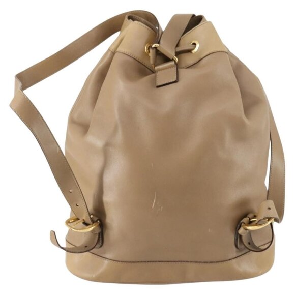 GUCCI Bamboo Backpack Leather Beige Gold 003 2855 0043 0 Auth bs30754 main image 3